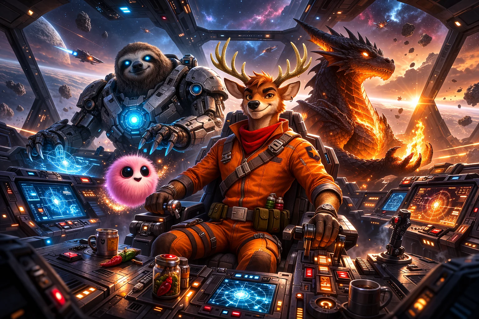 At the controls of the Dark Star
